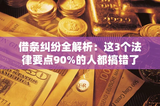 北京借条纠纷全解析：这3个法律要点90%的人都搞错了