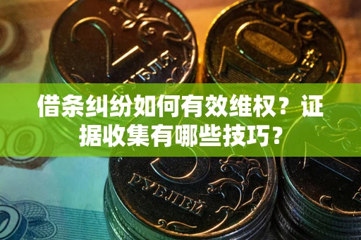 北京借条纠纷如何有效维权？证据收集有哪些技巧？